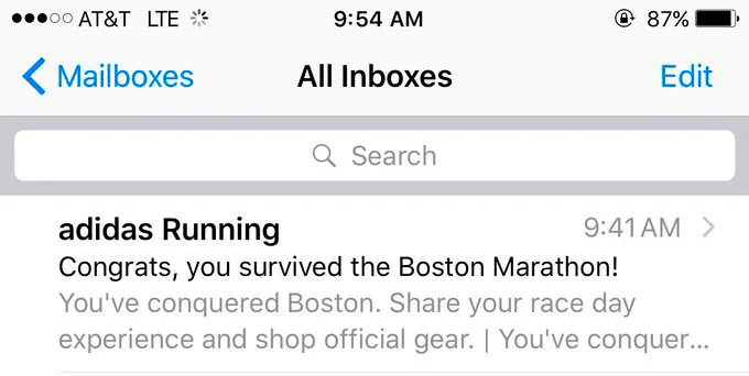 Adidas na Maratona de Boston