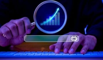 análise de dados de SEO em dashboard